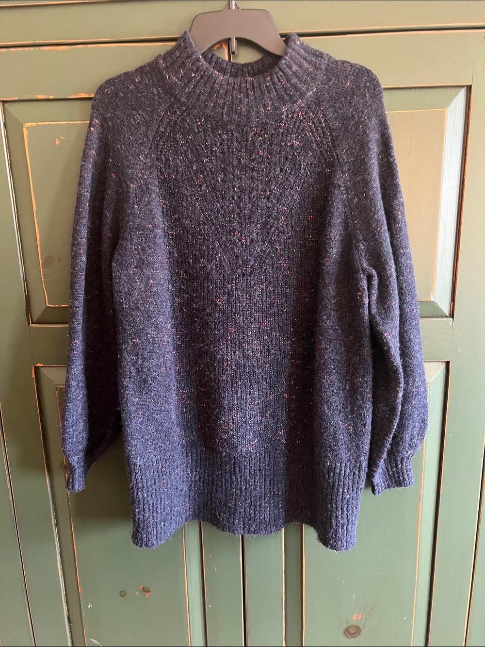 LC Lauren Conrad Navy Speckled Turtleneck Sweater